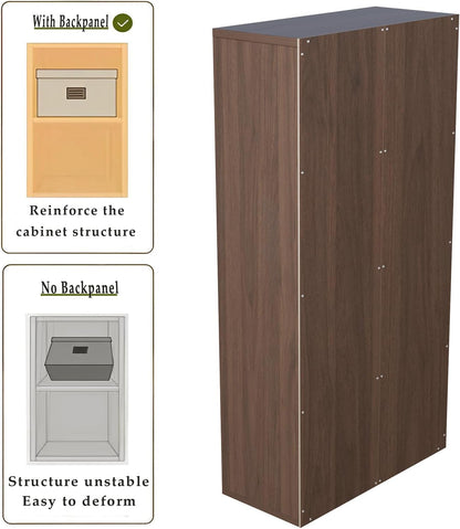 8-Cube Storage Shelf Bookcase - Wooden 4-Tier Floor Standing Open Bookshelf for Home and Office