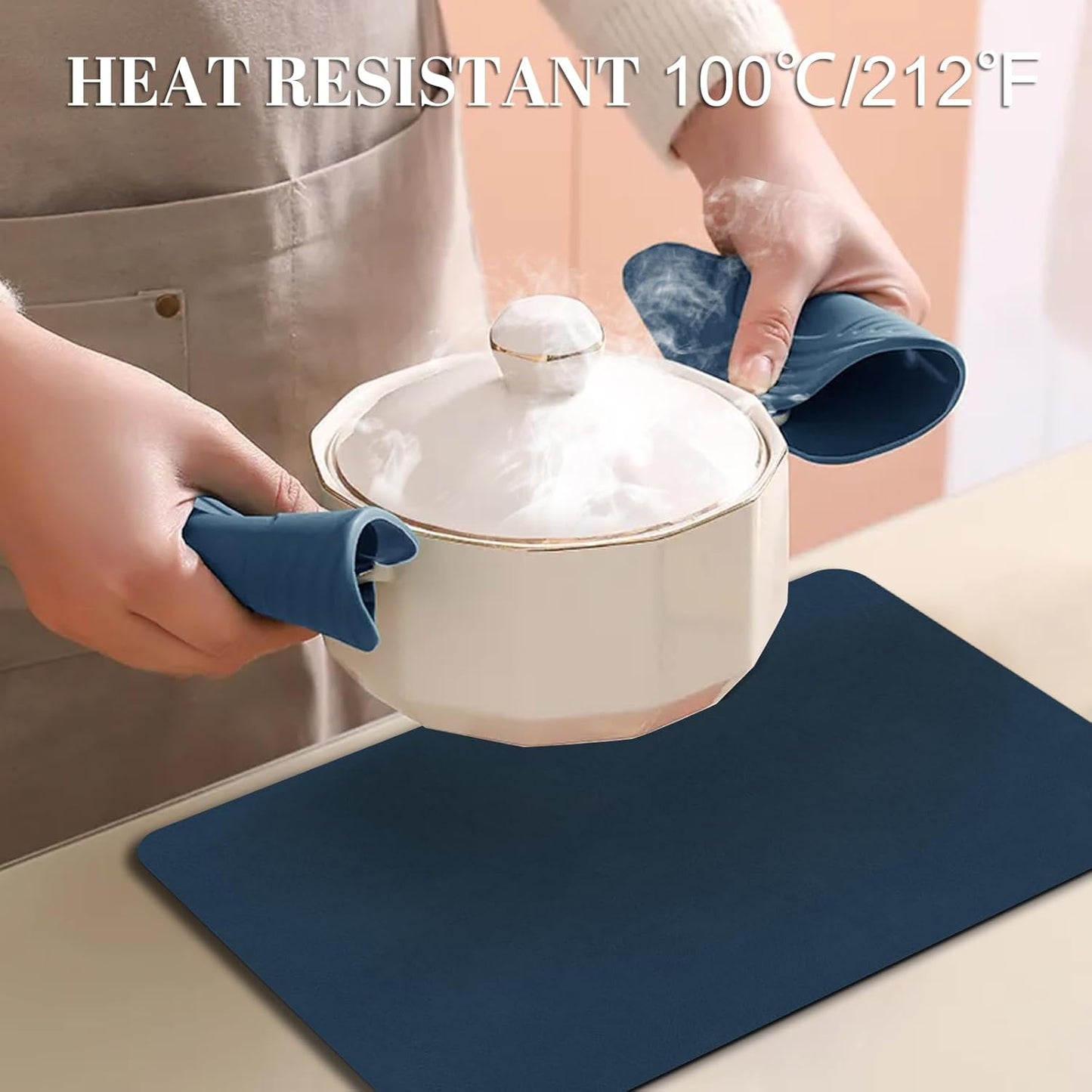 BLESWIN Faux Leather Placemats, PU Dining Table, Waterproof and Oil Resistant Easy to Clean, Heat