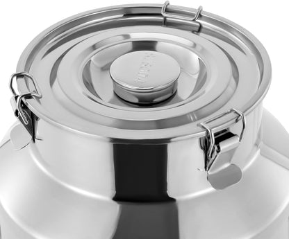 304 Food-Grade Stainless Steel Ice Bucket with Lid, 28L/7.4Gallon Good Sealing Storage Canister