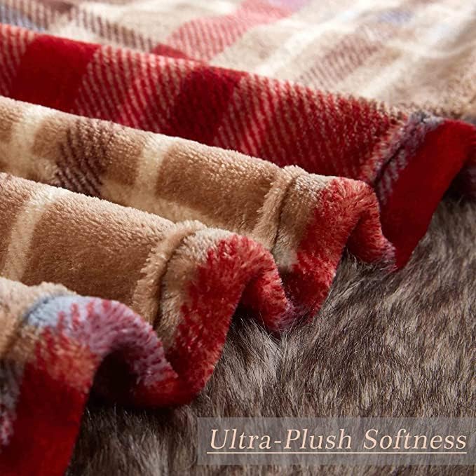 MERRYLIFE Throw Blanket Plaid| Ultra-Plush Soft Colorful | Decorative Couch Travel Love Urban Throw