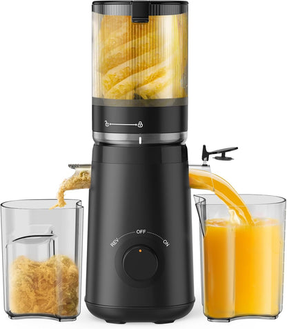 Juicer Machines, TUUMIIST Cold Press Juicer with 5.3" Extra Large Feed Chute Fit Whole Fruits &