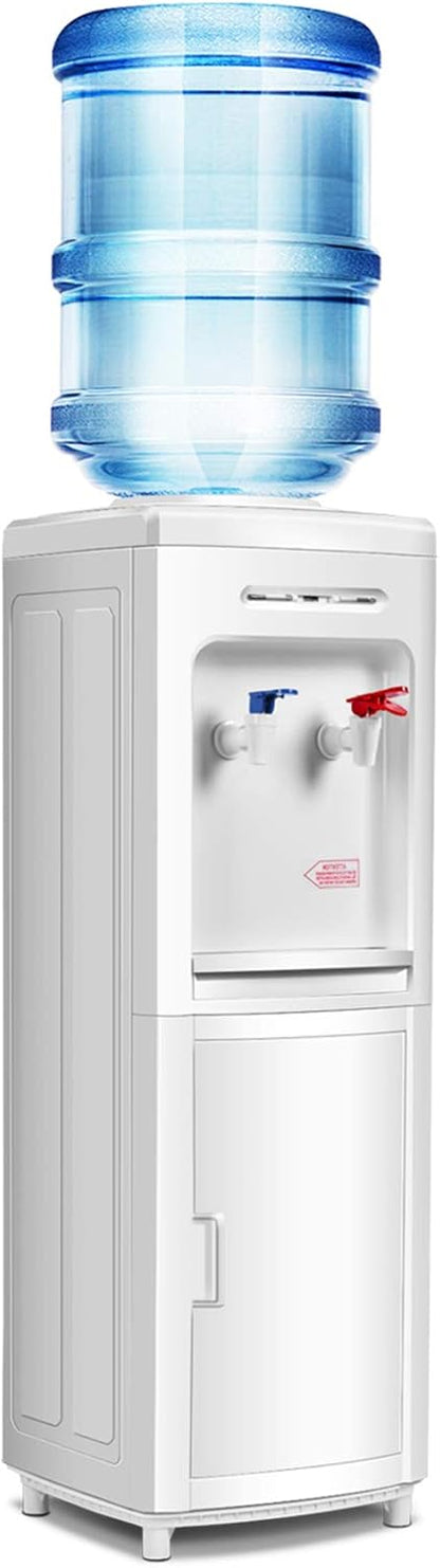 SAFEPLUS Top Loading Water Cooler Dispenser, Hot & Cold Freestanding Water Cooler Holds 5 Gallon