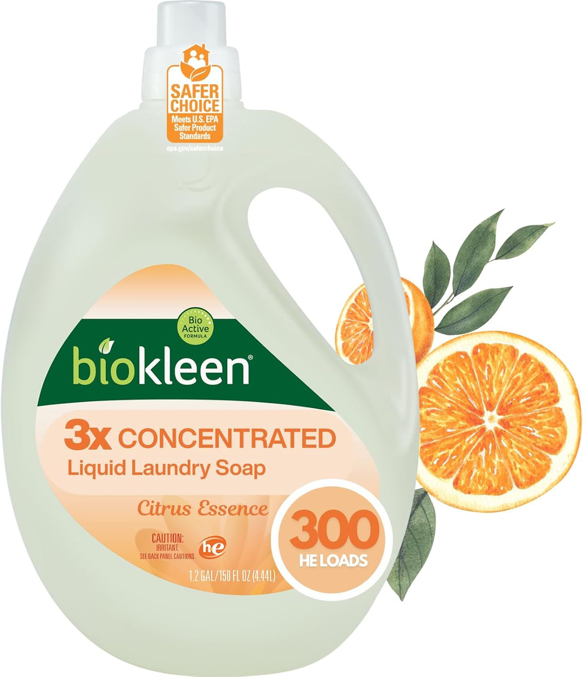 Biokleen Natural Laundry Detergent Liquid - 300 Loads- Eco Friendly Concentrated Plant Based Safe