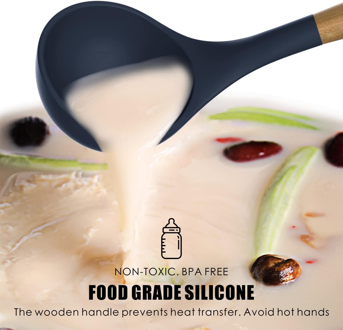 Silicone Cooking Utensils Set - 446°F Heat Resistant Silicone Kitchen Utensils for Cooking,Kitchen