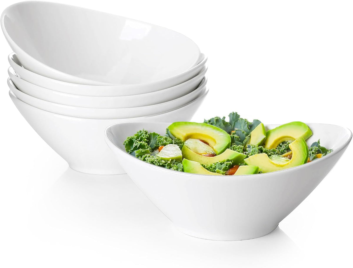 Teocera 7 Inch Salad Bowls Set of 6, 18 oz Large Soup Bowls– Microwave & Dishwasher Safe, for