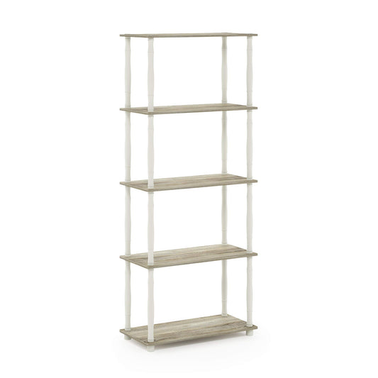 Furinno Turn-N-Tube 5-Tier Multipurpose Shelf / Display Rack / Storage Shelf / Bookshelf, Classic