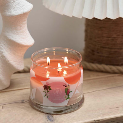 PartyLite Scented Jar Candle, Bergamot and Ginger Blossoms with Jasmine and Rose Scent, 3-Wick