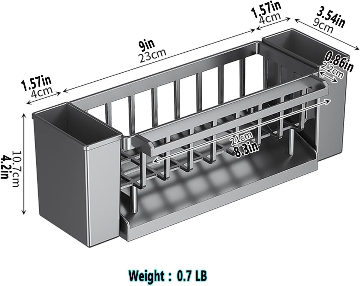 Utensil Holder, 3 Compartments Utensil Drying Rack, Dish Drainer for Kitchen Counter,Kitchen