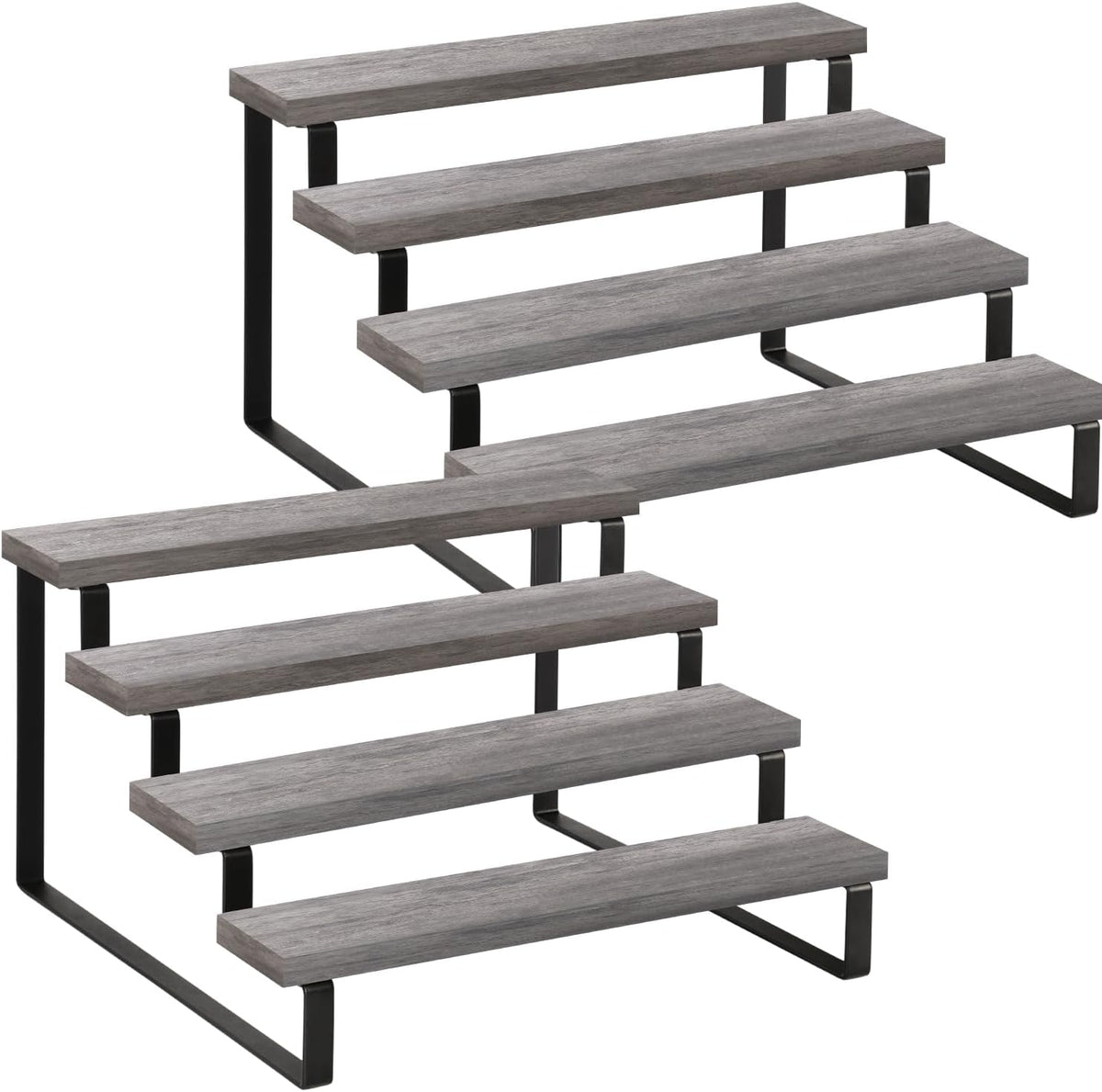 YINMIT Wooden Display Riser Stand, Tiered Perfume and Cologne Organizer Stand, 4 Tier Spice Rack