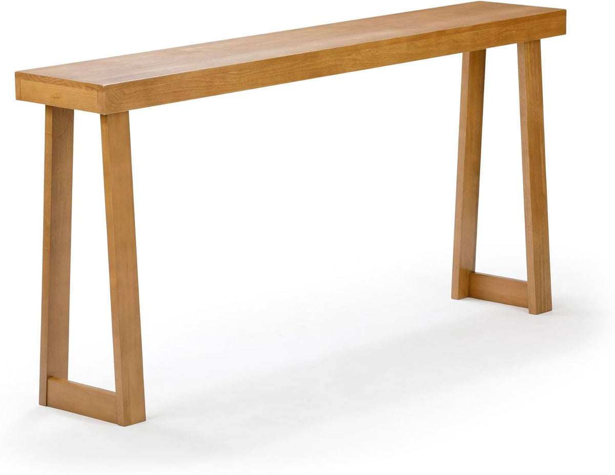 Plank+Beam Solid Wood Console Table, 66 Inch, Sofa Table, Narrow Entryway Table for Hallway, Behind