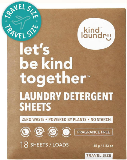 Kind Laundry Detergent Sheets with Stain-Fighting Enzymes - Plant Powered Eco-Friendly Laundry Soap