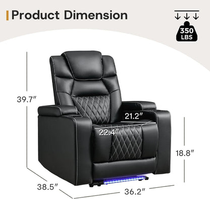 ANJ Power Home Theater Recliner Chair Set of 2, Electric Movie Theater Seating Reclining Chairs