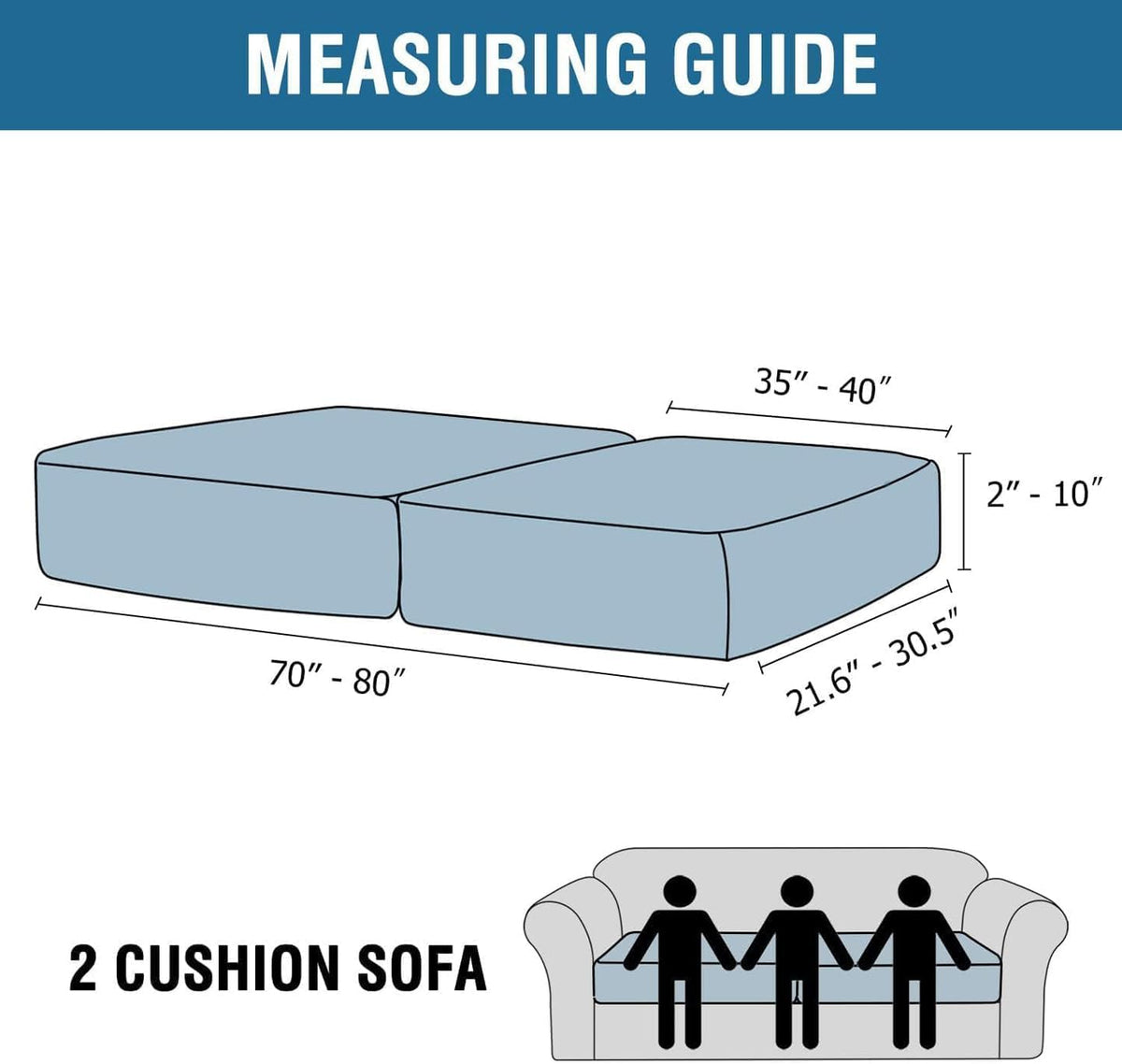 H.VERSAILTEX Velvet Stretch Couch Cushion Cover Plush Cushion Slipcover for Chair Loveseat Sofa