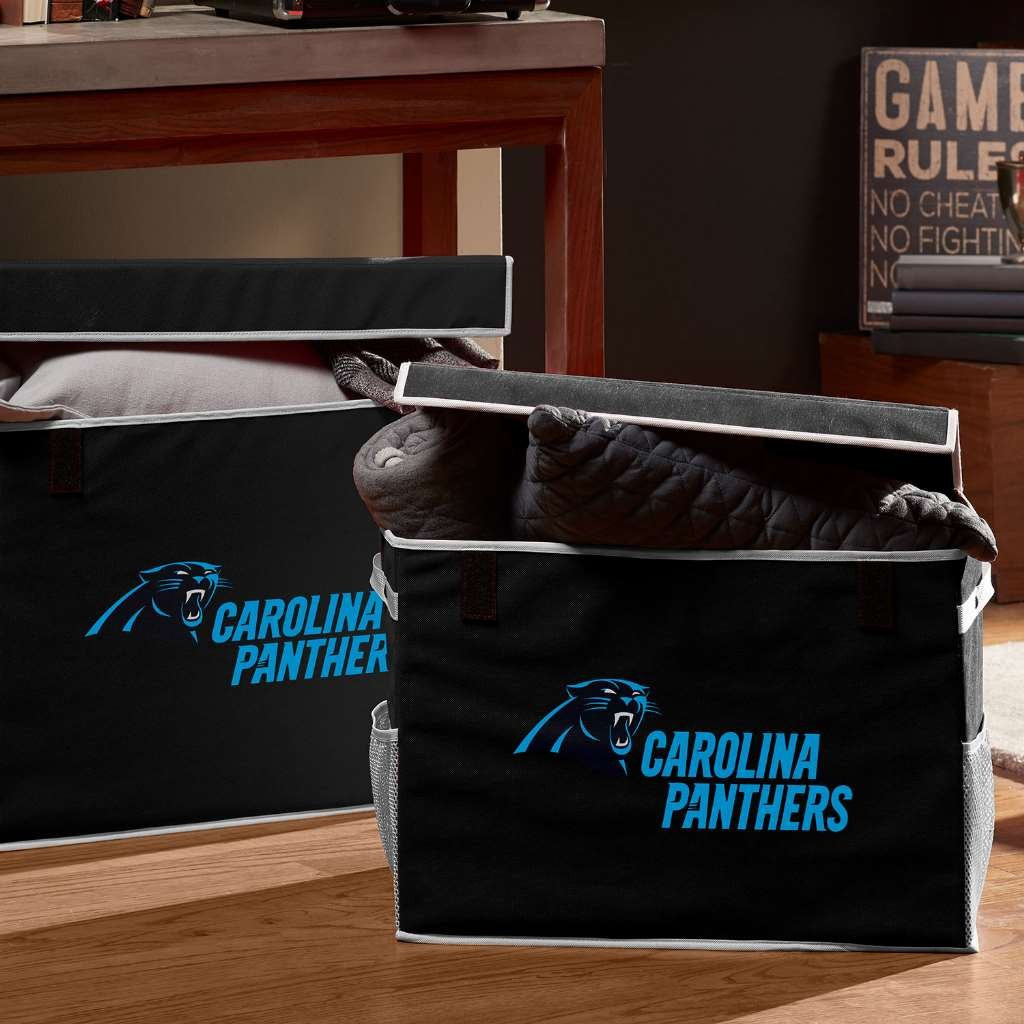 NFL Carolina Panthers NFL Team Licensed Collapsible Storage Footlocker Bin Smallnfl Team Licensed