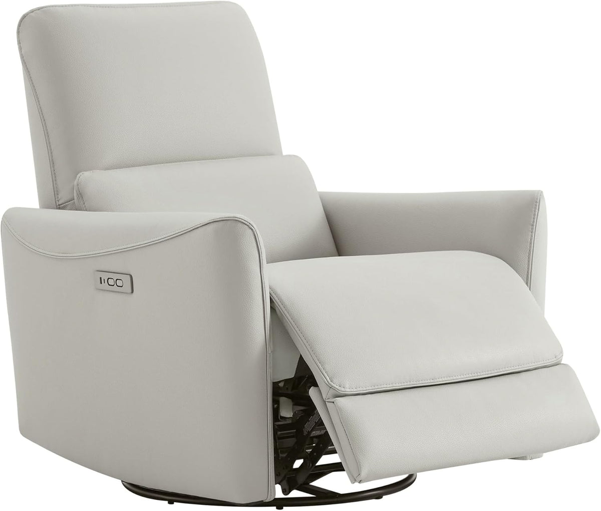 CHITA Power Recliner Chair Swivel Glider, FSC Certified Upholstered Faux Leather Living Room