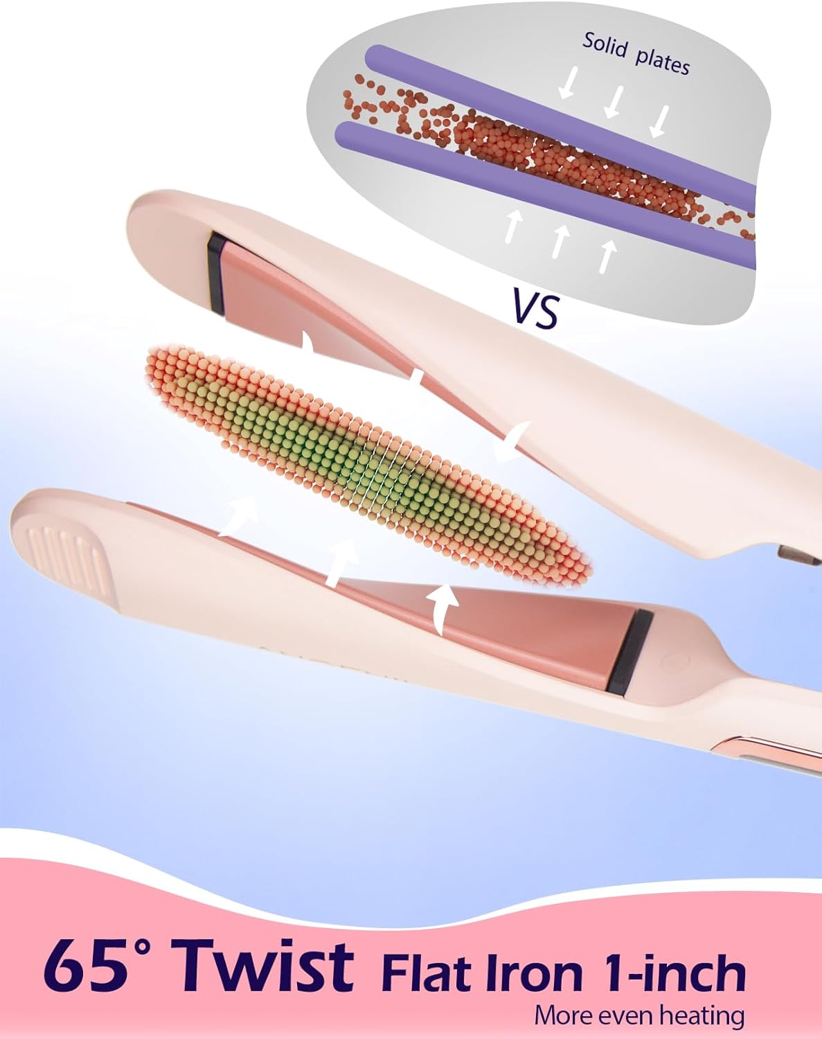 ANGENIL Pro Twist Flat Iron Hair Straightener, 2 in 1 Straightener and Curling Iron for Women