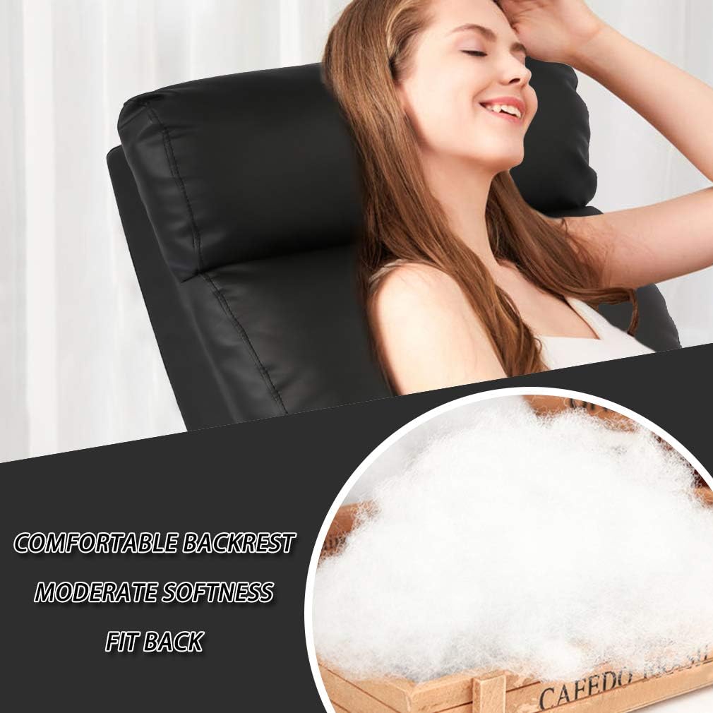 BestMassage | Recliner Chair | with 2 Point Massage Function | Black | with Lumbar Support