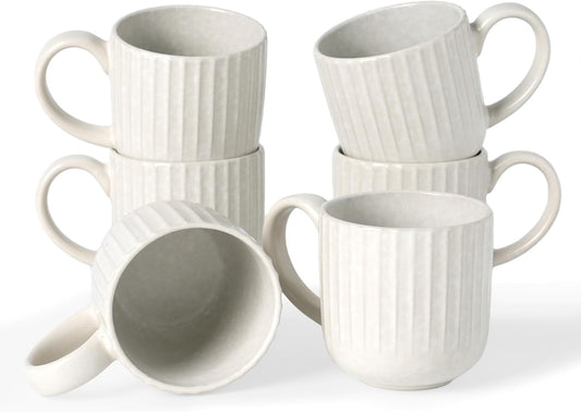 famiware Coffee Mugs Set of 6, Starlight 11 oz Mug Cup Set with Handle for Coffee, Tea, Cocoa, Milk