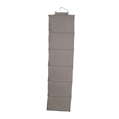 Household Essentials 6 Shelf Hanging Closet Organizer, Hanging Closet Shelf, Fabric Poly Linen and