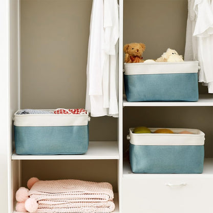 TheWarmHome Fabric Storage Bin with Handles,Storage Basket for Home Storage and Organization, Shelf