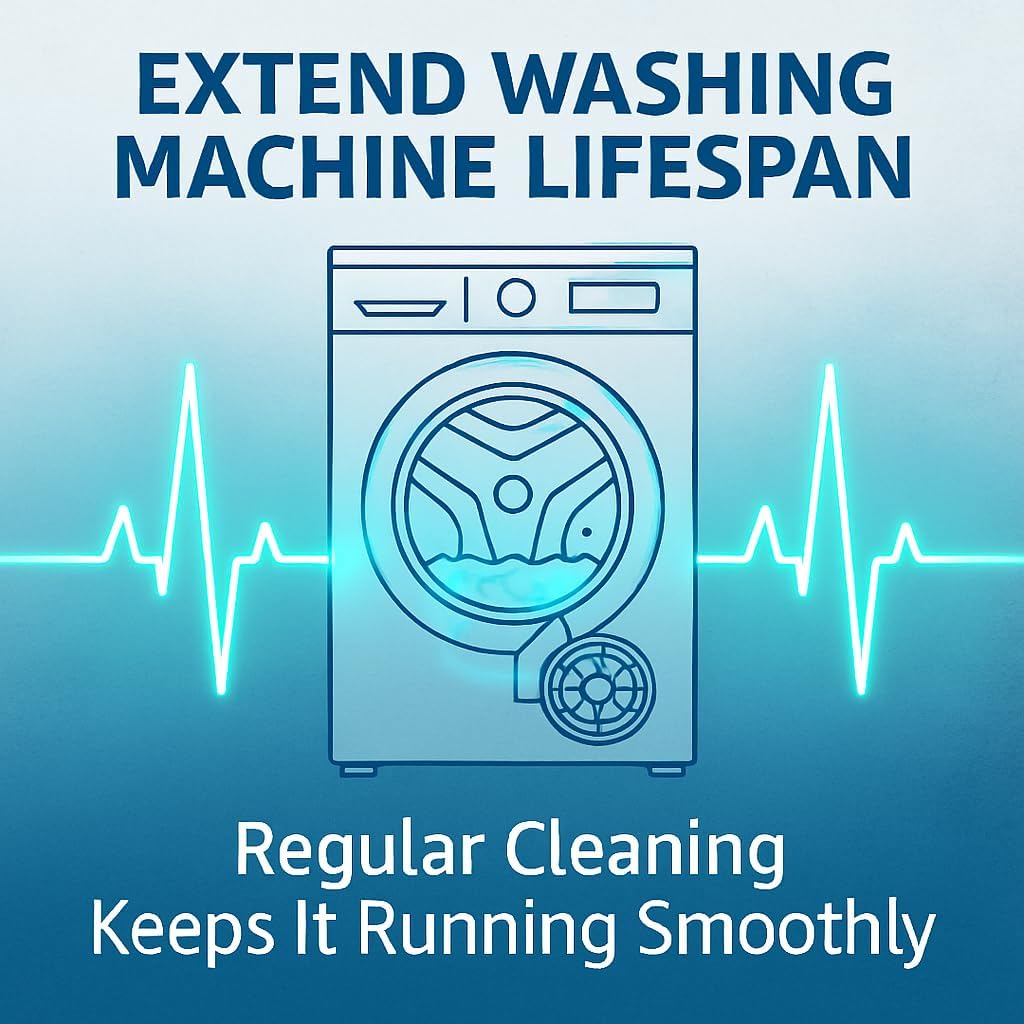 Washing Machine Cleaner, Septic Safe Washer Descaler Tablets for Removing Pet Hair, Odors, Residue