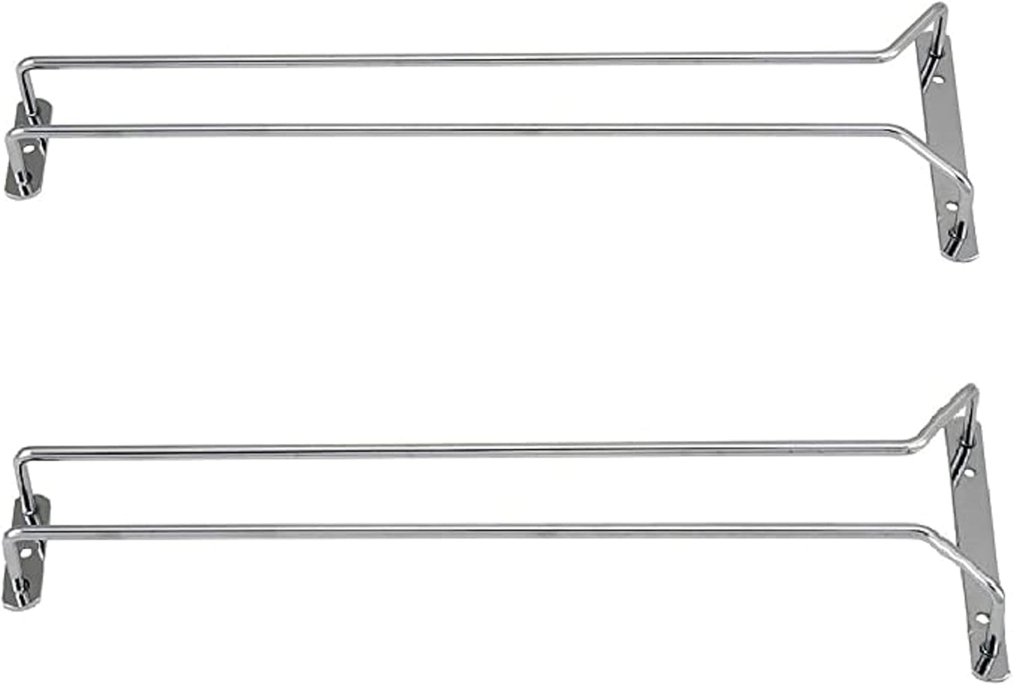 TrueCraftware- 16-Inch Wine Glass Rack Chrome Finish Set of 2- Stemware Rack Wire Hanging Rack