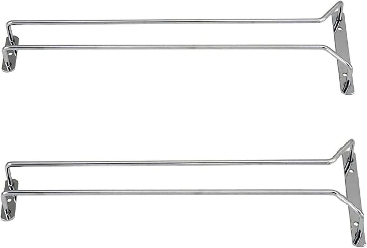 TrueCraftware- 16-Inch Wine Glass Rack Chrome Finish Set of 2- Stemware Rack Wire Hanging Rack