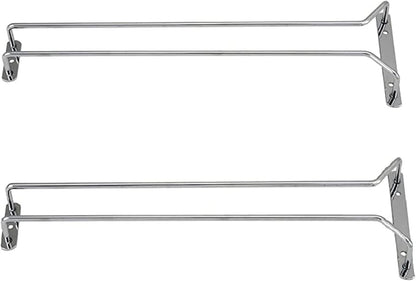TrueCraftware- 16-Inch Wine Glass Rack Chrome Finish Set of 2- Stemware Rack Wire Hanging Rack