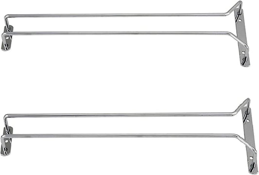 TrueCraftware- 16-Inch Wine Glass Rack Chrome Finish Set of 2- Stemware Rack Wire Hanging Rack