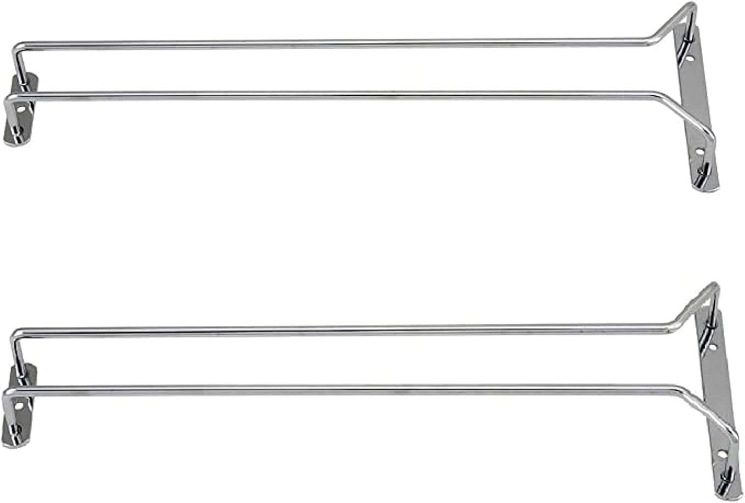 TrueCraftware- 24-Inch Wine Glass Rack Chrome Finish Set of 2- Stemware Rack Wire Hanging Rack