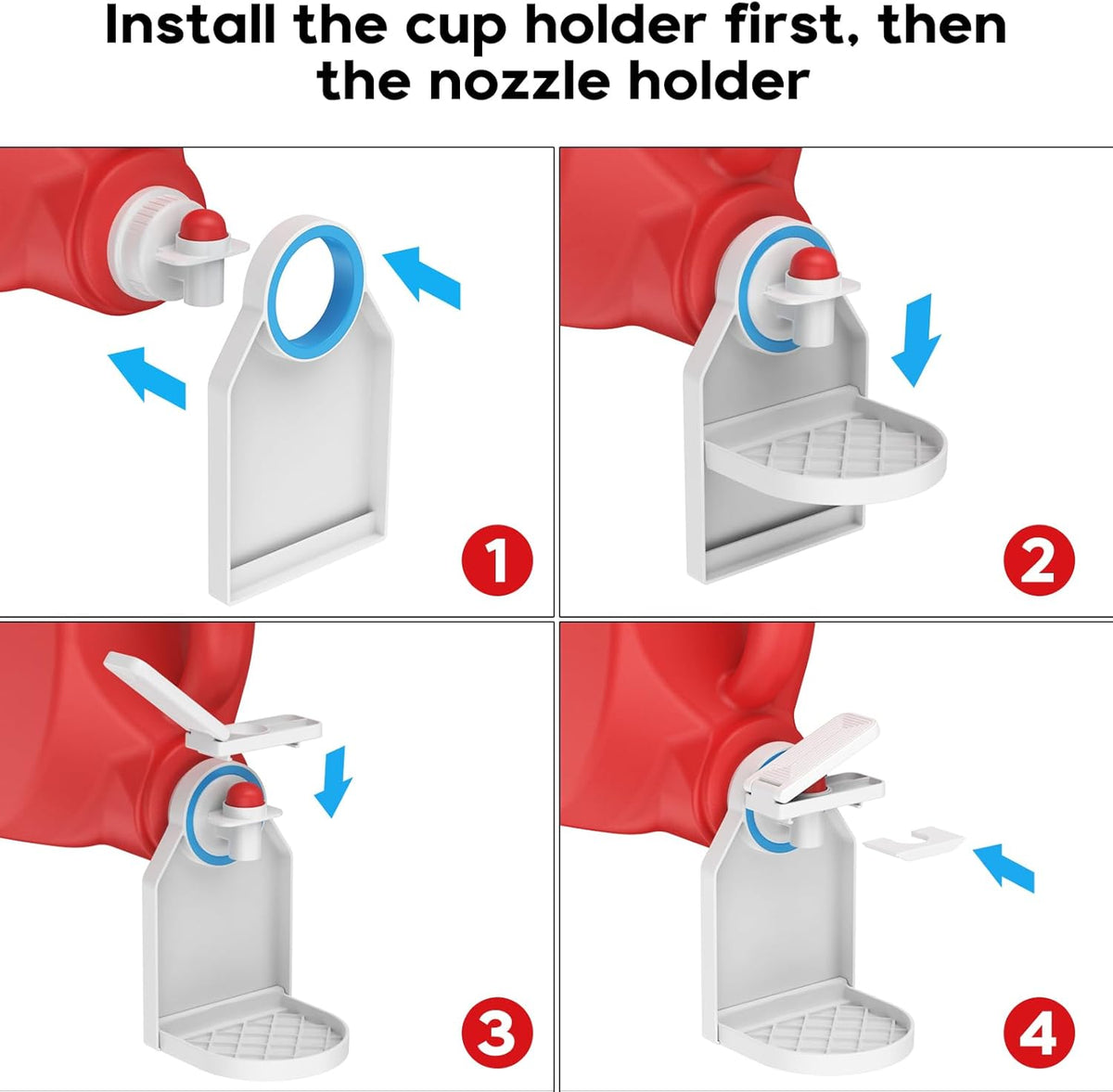 Laundry Detergent dispenser Cup Holder,Nozzle Upgraded Labor-Saving Switch Easily No More runny or