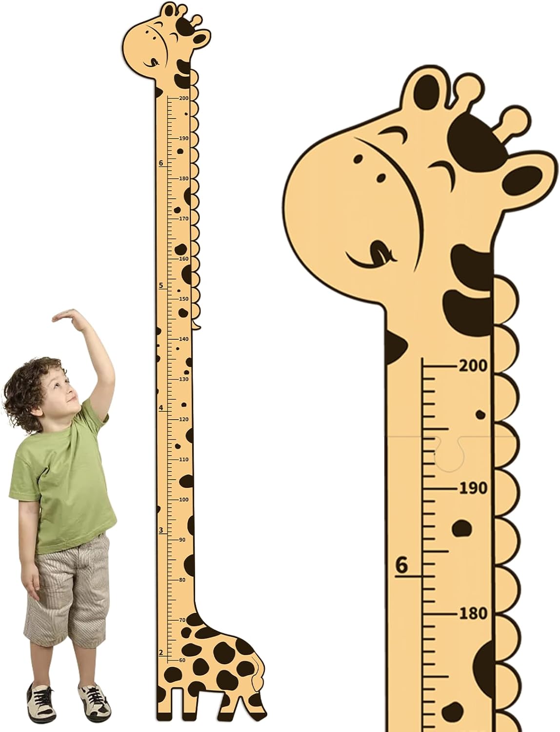 Wooden Growth Chart for Kids,Giraffe Height Chart for Boy Girls,Measuring Board for Kids Height,for