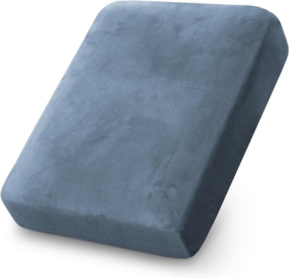 PrinceDeco Stretch Velvet Couch Cushion Cover,Soft Cushion Slipcover for Chair Cushion Fitted Sofa