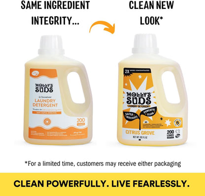 Molly's Suds Liquid Laundry Detergent | Clean Laundry Detergent Soap for Sensitive Skin | 2x
