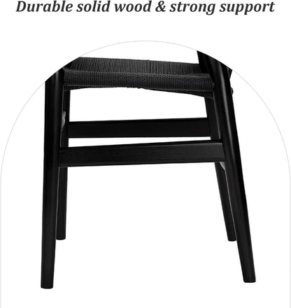 Wishbone Chair Natural Solid Wood Dining Chair/Hans Vegner Y Chair Rattan and Wood Accent Armrest