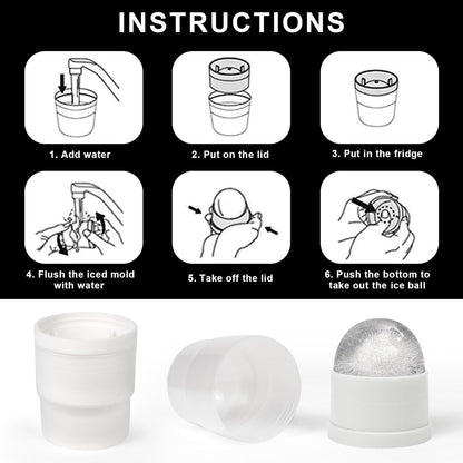 Crystal Whiskey Glasses Set of 2 with Ice Ball Molds, 11 Oz Old Fashioned Glasses Packaged in
