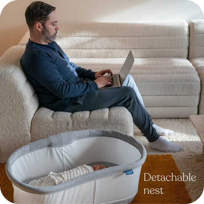 HALO BassiNest Connected Swivel Sleeper 3.0 – Smart Bassinet with AutoSoothe™, 360° Swivel, Cry