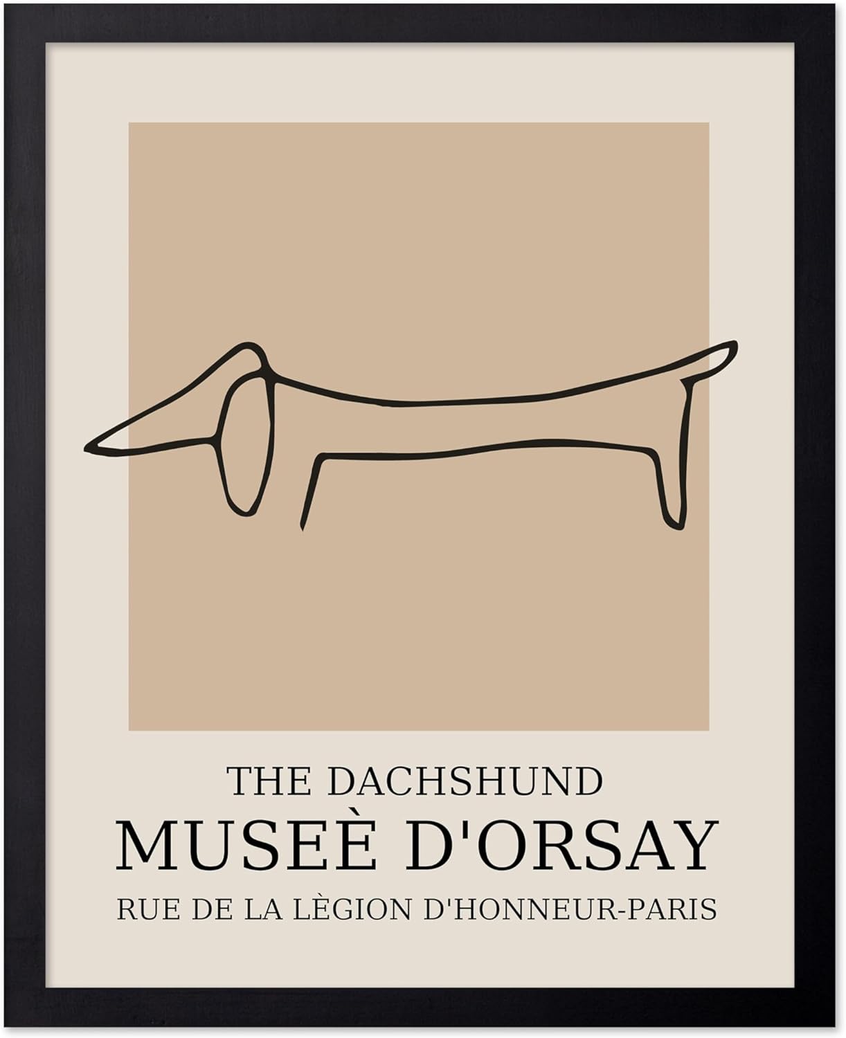 Poster Master Vintage Poster - Retro Dachshund Print - Dog Art - Line Drawing - Sketch Art - Gift