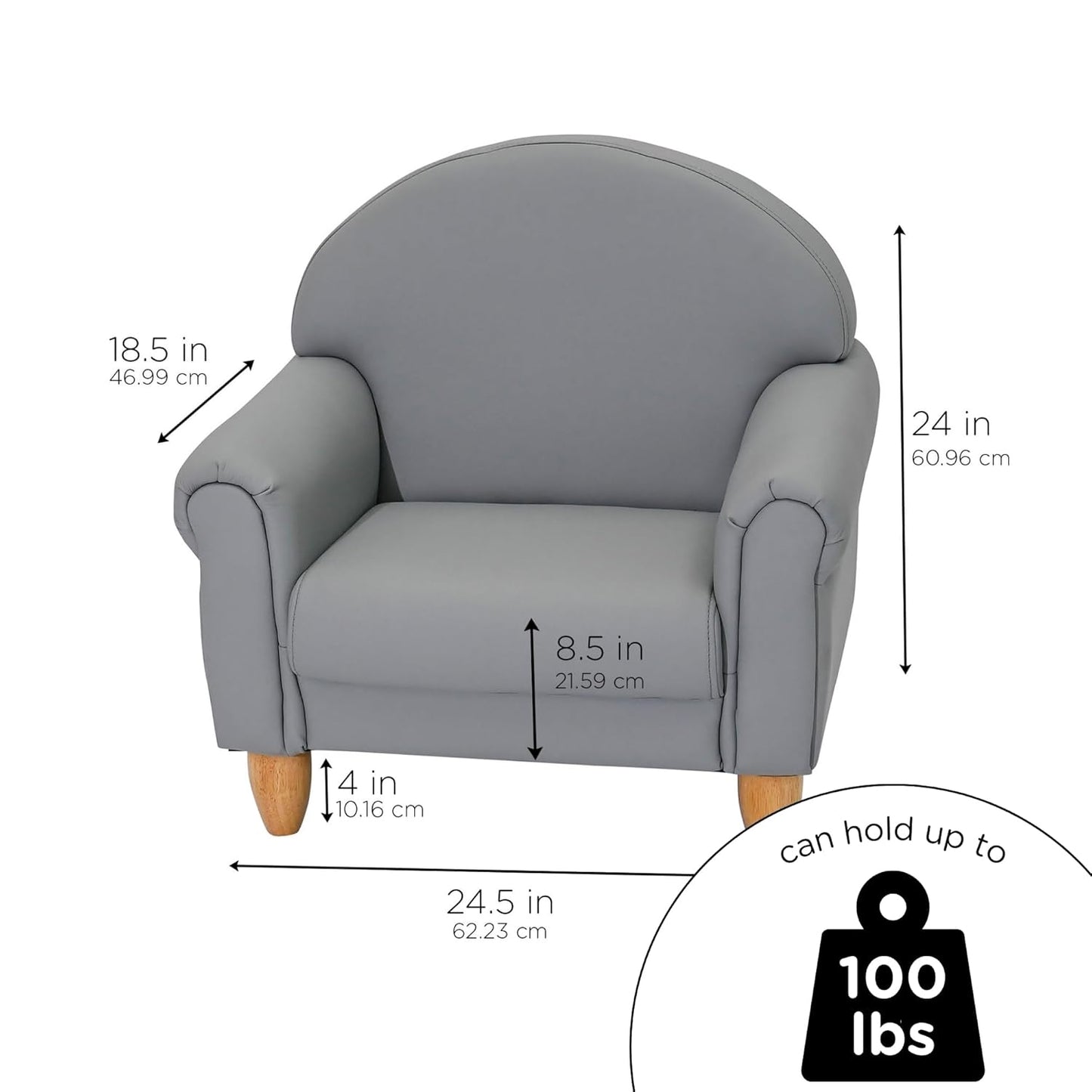 Children's Factory As We Grow Toddler Chair, Flexible Seating for Daycare or Preschool, Kids