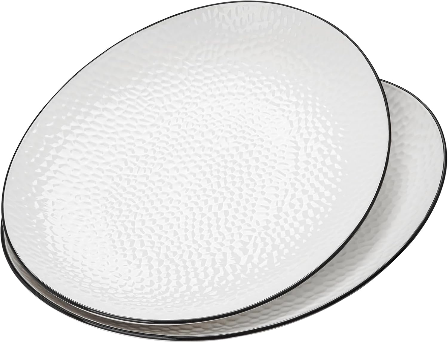 15" Large Serving Platter - Oval Large Serving Tray, Ceramic Serving Dish, White Platters for