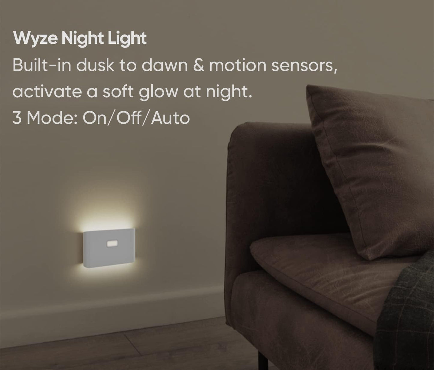 Rechargeable Night Lights with Dusk to Dawn & Motion Sensors, Warm & Soft White Stair Lights for