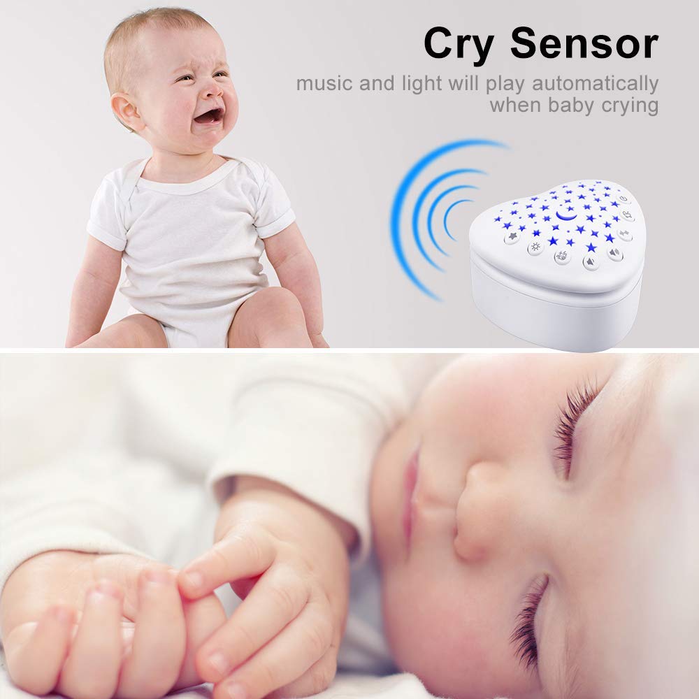 BEREST A13 White Noise Machine & Baby Sleep Soother with 15 Soothing Sounds & Projector Star Night