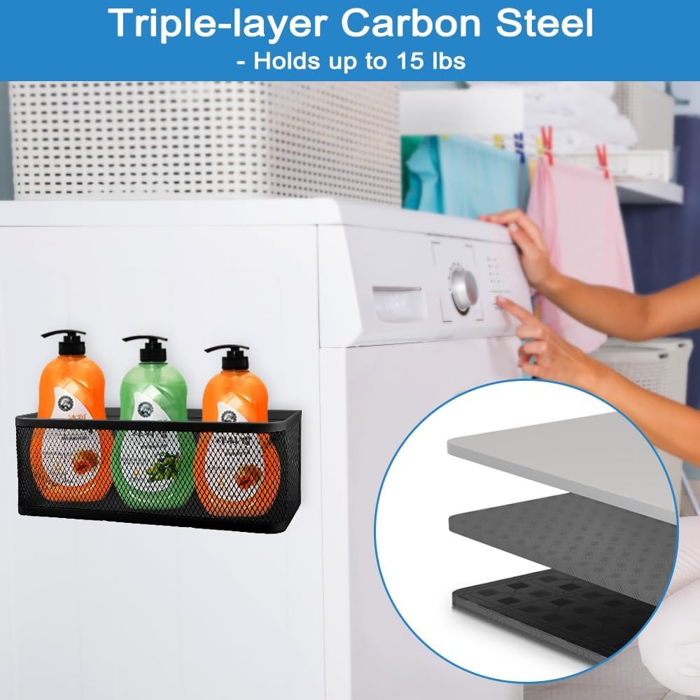 Picowe Magnetic Laundry Organizer, Extra Large Magnet Basket for Laundry Room,16.5lb Capacity