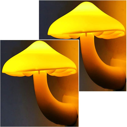 AUSAYE 2Pack Mushroom Night Light Plug in Lamp,Led Lights for Adults Kids Baby Children NightLight