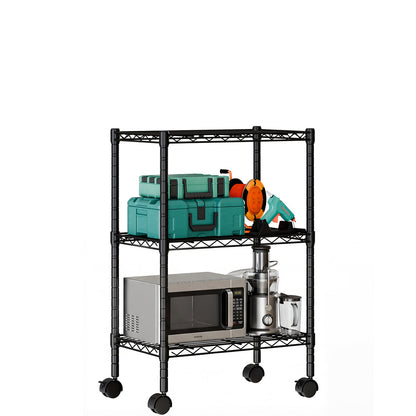 DUMOS 3-Tier Metal Storage Shelves, Wire Shelving, 23.1" W