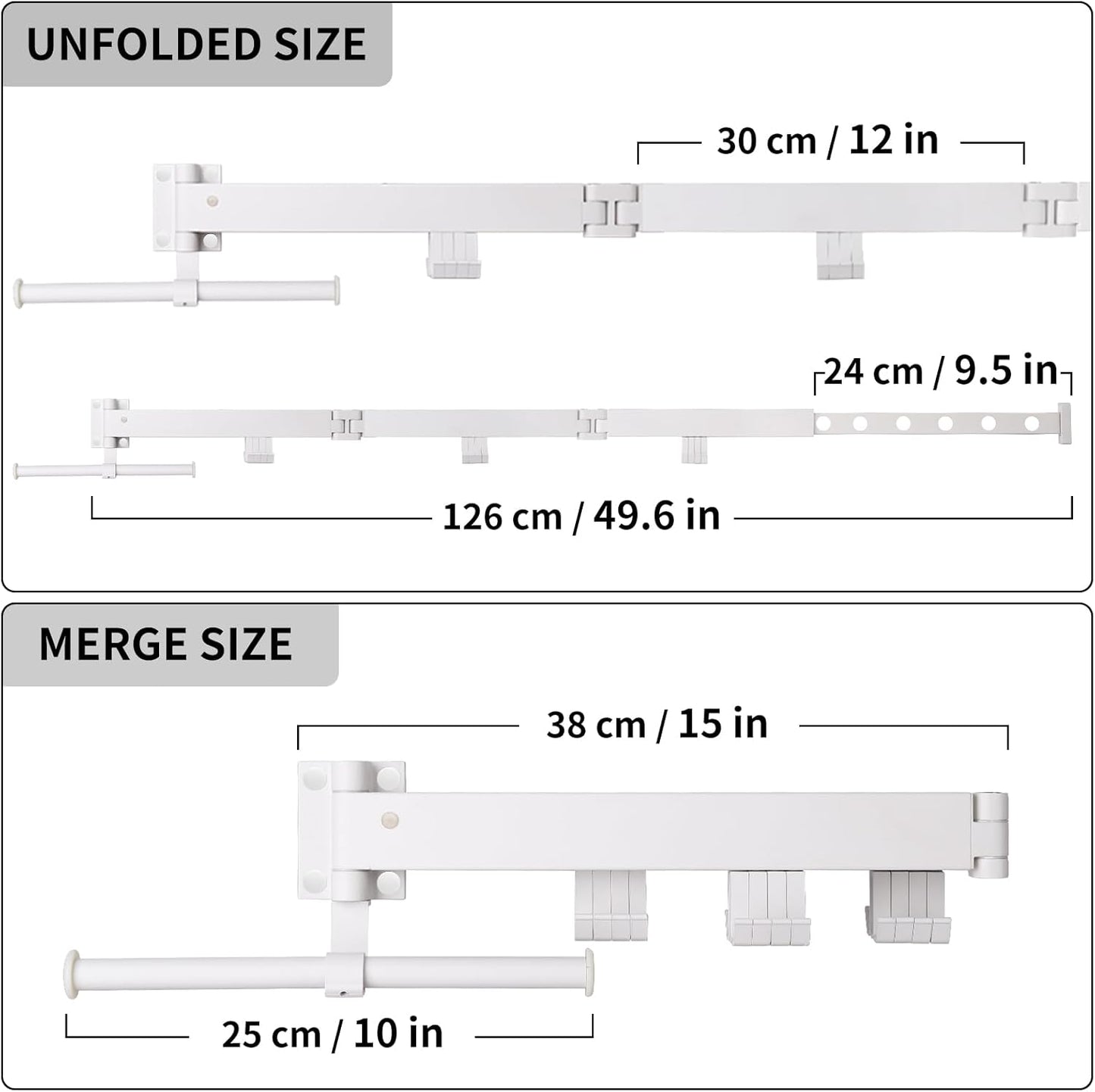 Wall Mounted Clothes Drying Rack,Drying Rack Clothing Wall Mount with Foldable
