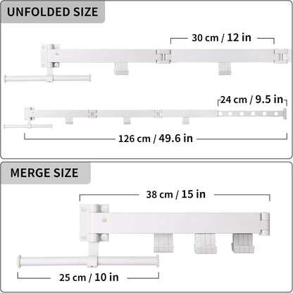 Wall Mounted Clothes Drying Rack,Drying Rack Clothing Wall Mount with Foldable