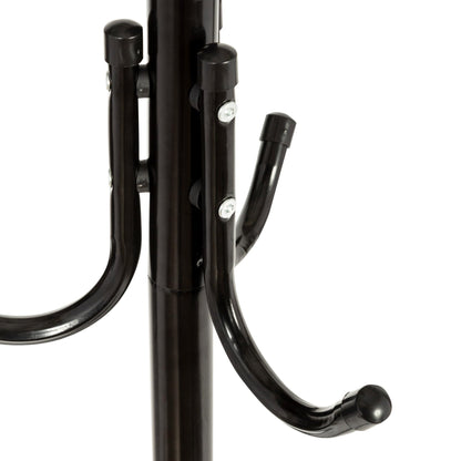 Honey-Can-Do 3-Tier Coat and Hat Rack with 9 Hooks for Hanging GAR-09625 Black, 20 lbs