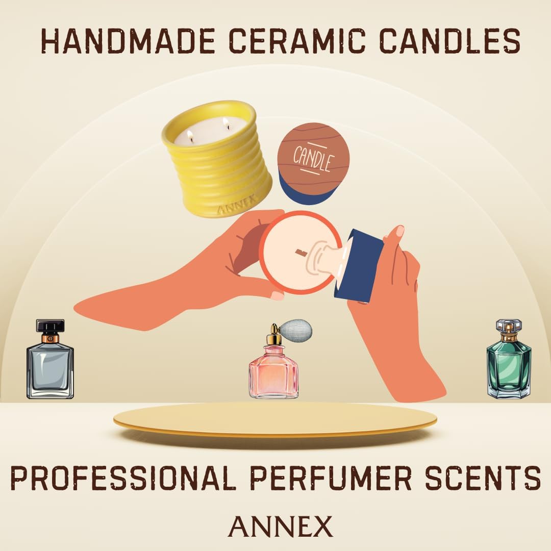 Scented Luxury Candles in Handmade Ceramic Jars, Soy Wax | Flower Bomb – Lily of The Valley &