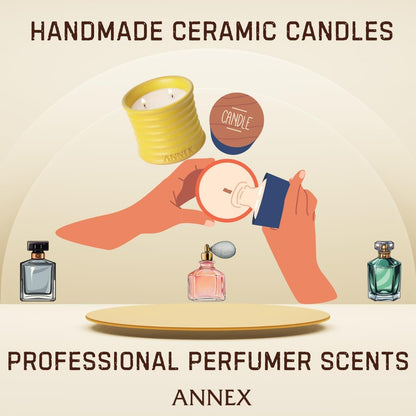 Scented Luxury Candles in Handmade Ceramic Jars, Soy Wax | Flower Bomb – Lily of The Valley &